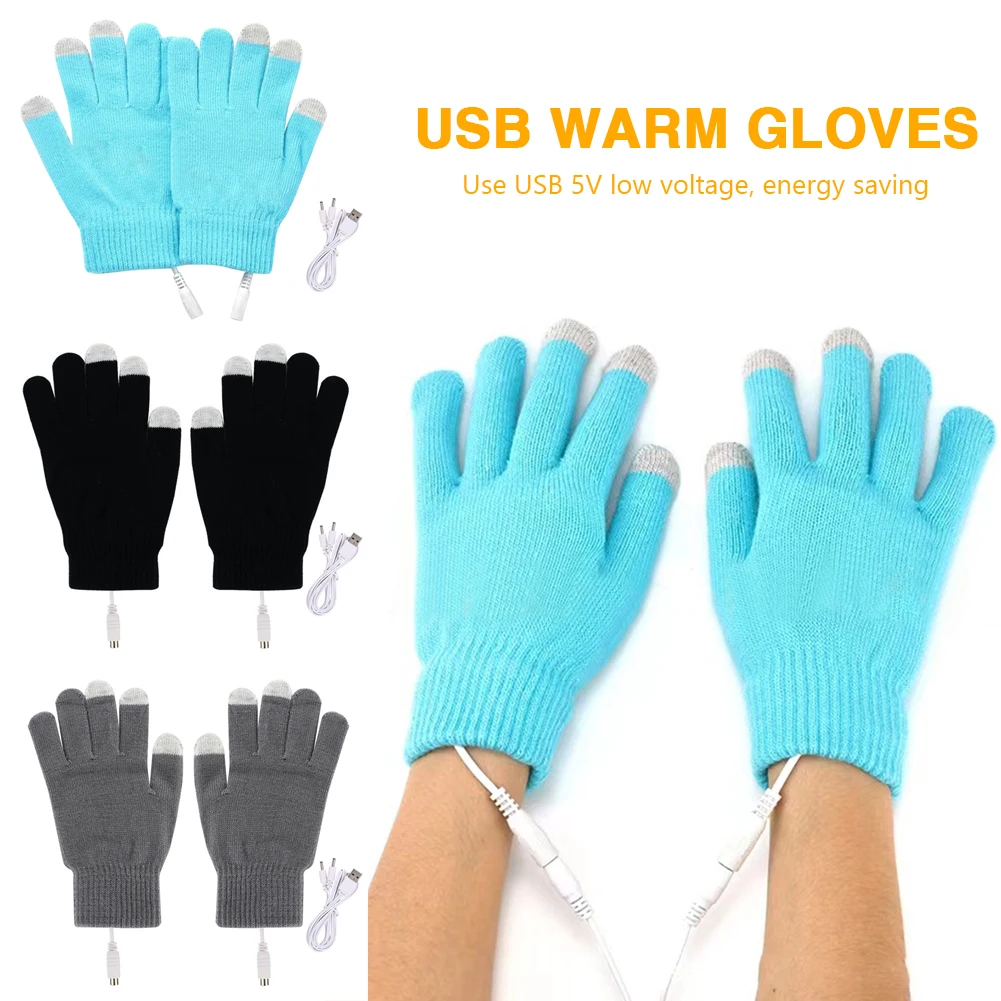 

Full Finger Gloves Cycling Winter Warm Gloves Portable USB Heating Mittens Comfortable Hand Warmer For Outdoor Sports Supplies