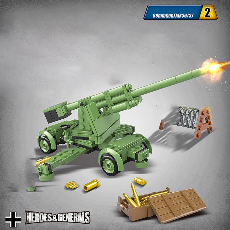 Конструктор Военный WW2 серии поле боя бронированный грузовик MOC автомобиль