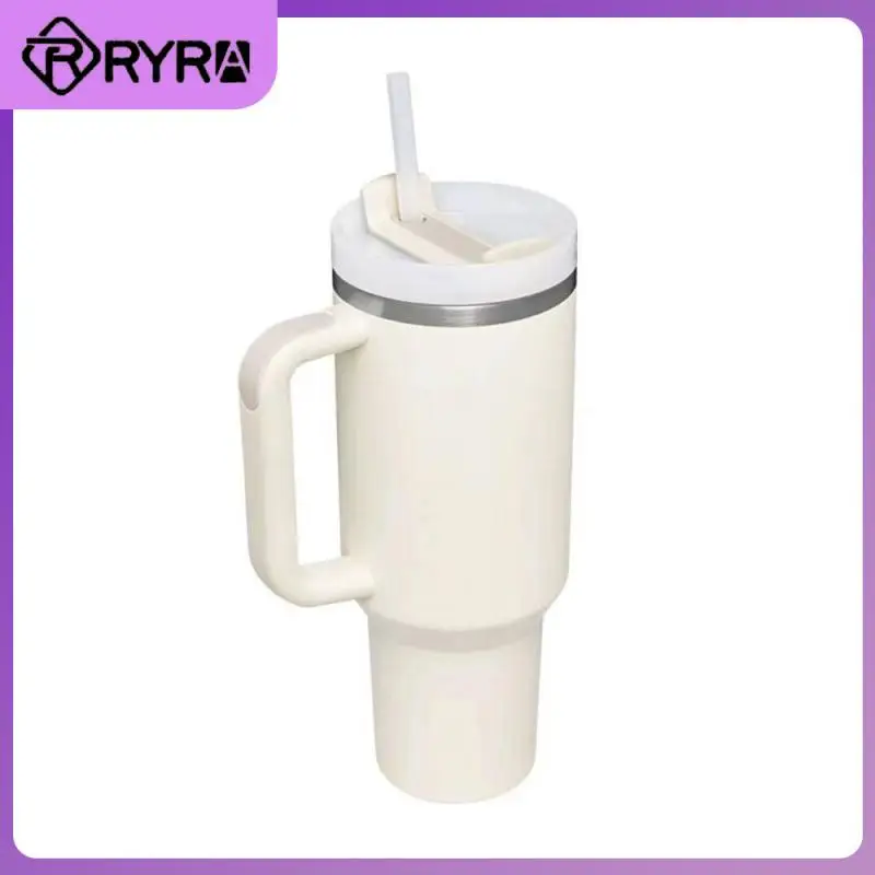 

Stainless Steel Summer Ice Cup Wholesale Travel Bottles Second-generation Straw Cup Drinking Tool 15x11x28cm Portable New