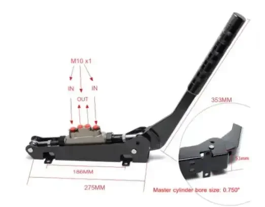 Универсальный черный ручной тормоз 0 75 дюйма m10x1 мм сим-карта гоночный спортивный