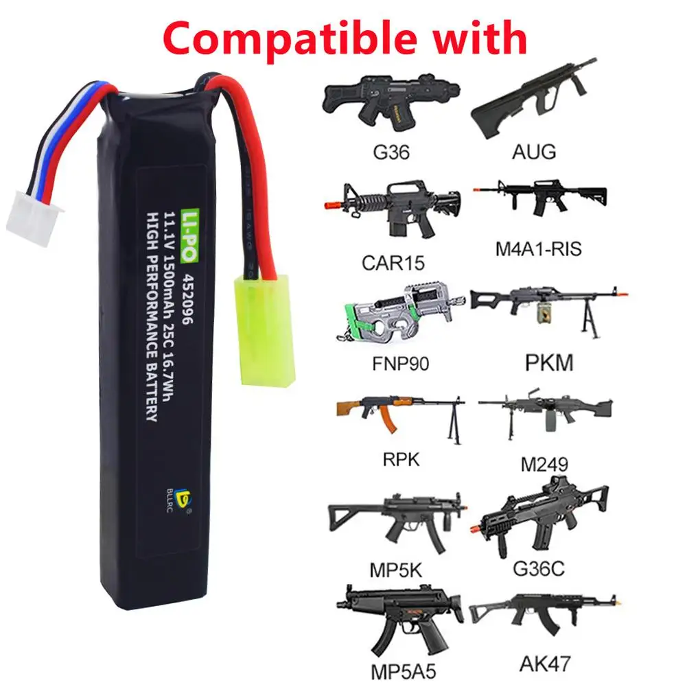 

3s 11.1v 1500mah 25c Lithium Battery With Mini Odamiya Connector For Airsoft G36c M4a1-ris Mp5a5 M249 Fnp90 Multiple Series Toy