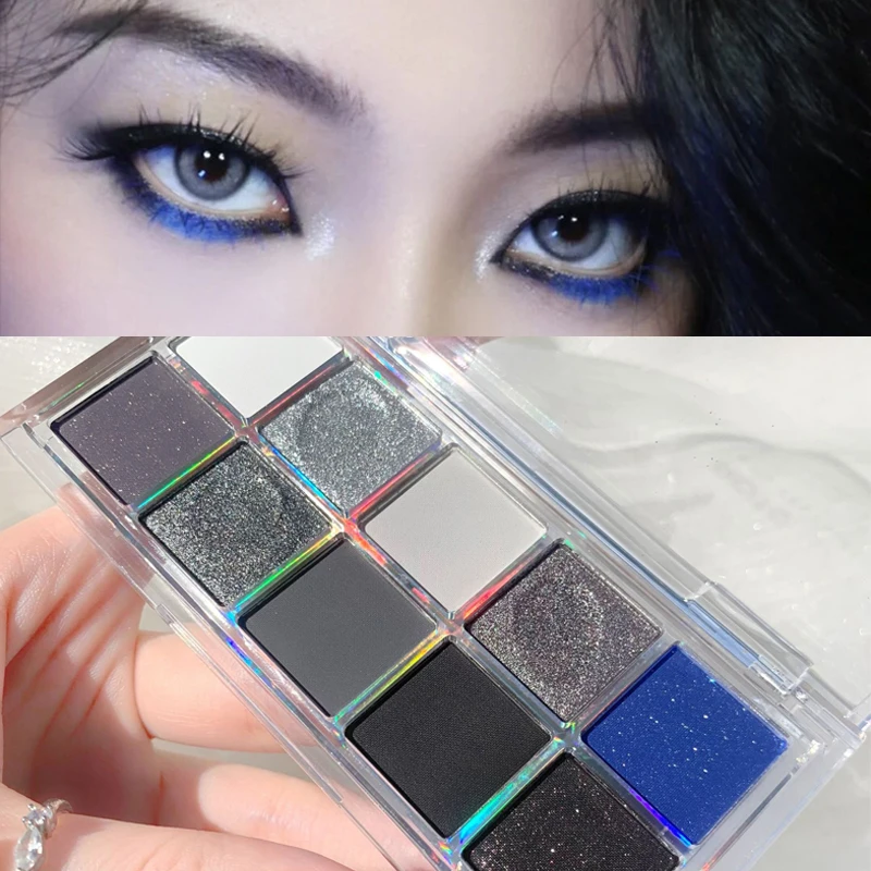 

ROTO Acrylic Blue Matte Glitter Eyeshadow Palette Shimmer Shine Eye Shadow Makeup Nude Smokey Black Eye Pigments Cosmetic