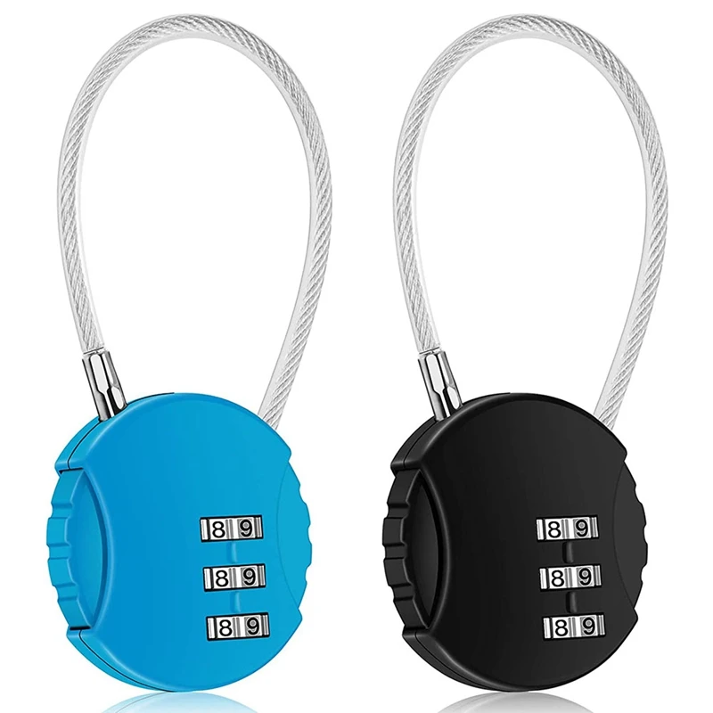 

Hot HG-2 Pack Combination Lock 3 Digit Outdoor Waterproof Padlock For School Gym Locker, Sports Locker, Fence, Toolbox, Gate