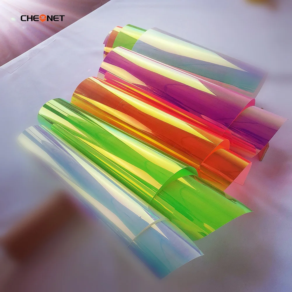 

Holographic Laser Symphony Luminous Heat Transfer Vinyl Film Heat Press T-shirt HTV Printing Sheet DIY Clothing Film High Shine