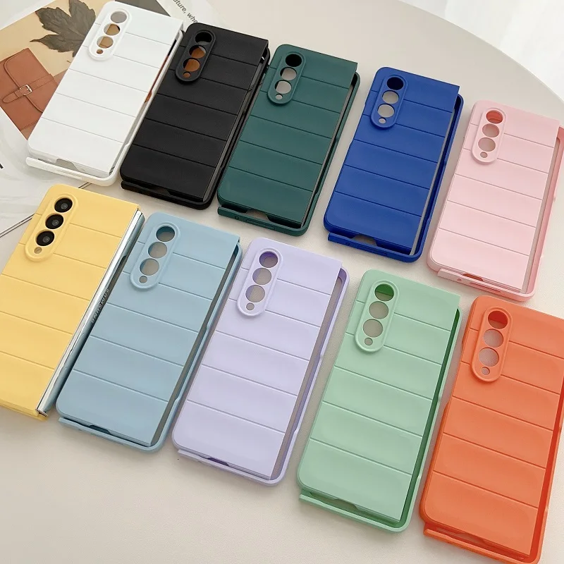 

HOCE Candy Color Phone Cases For Samsung Galaxy Z Fold 4 Fold 3 With Camera Full Protective Cover For Z Fold3 Fold4 Luxury Case