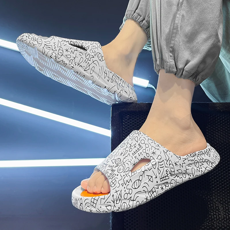 New EVA Unisex Vacation Beach Sandals Travel Leisure Couples Outdoor  Beach Slippers Indoor Home Bathroom Slippers 36-45