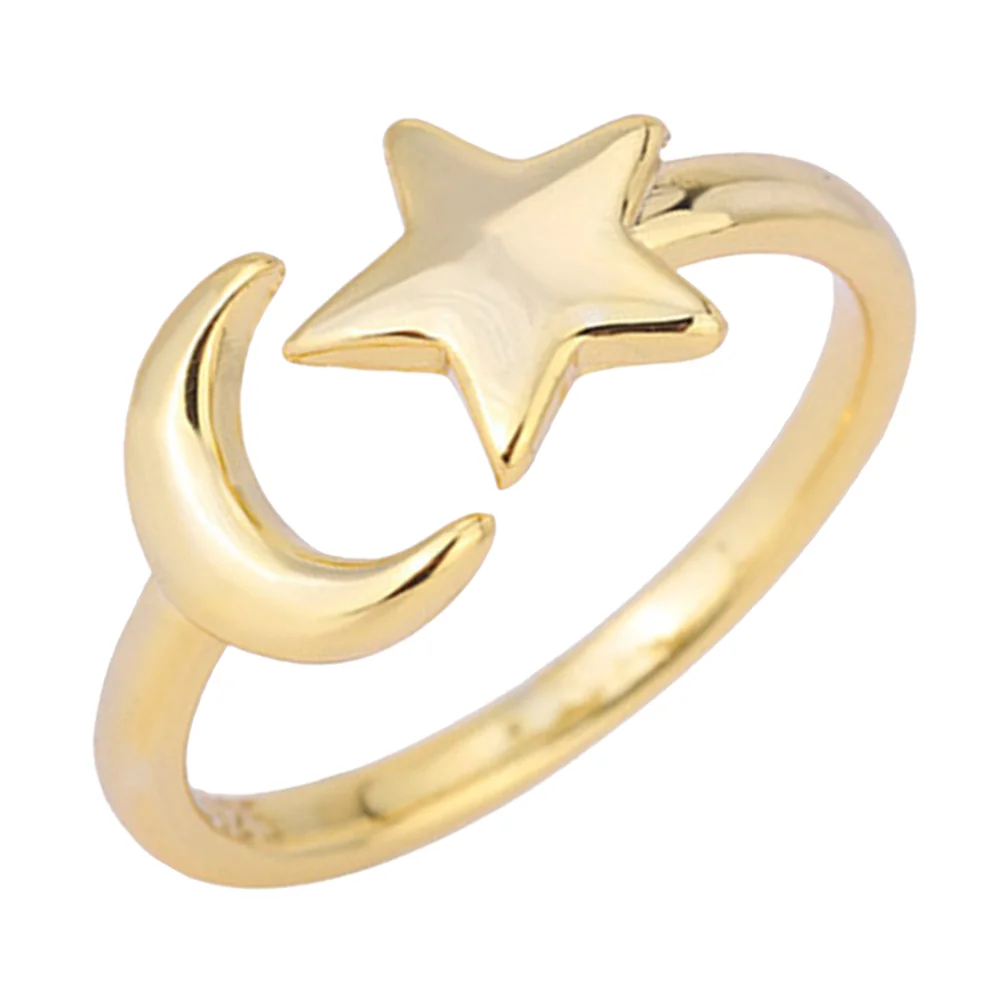

Star Moon Knuckle Ring Girl Rings Statement Ring Allergic Ring Moon Open Ring Women Ring Alloy Star Ring Miss