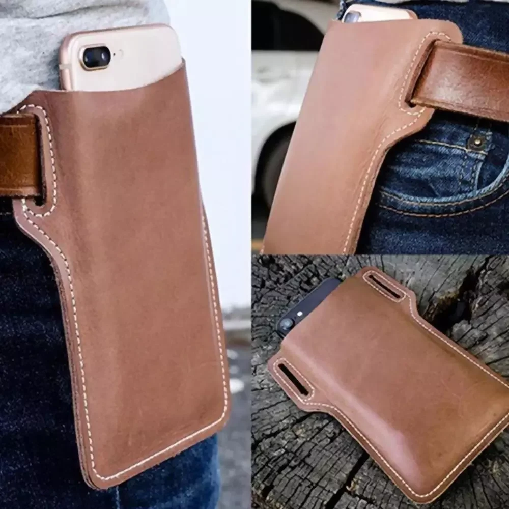 

Cellphone Loop Holster Case Belt Waist Bag Props Leather Purse Phone Wallet Suitable Screen Less Than 7.5 In Mobile Phones