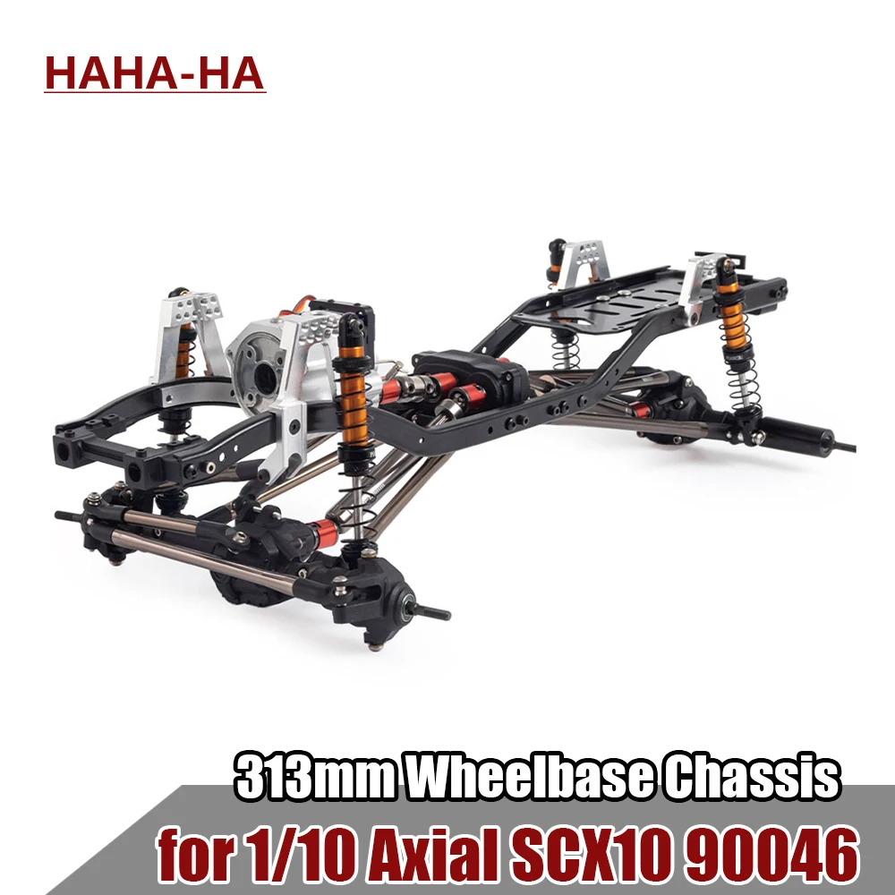 

313mm Wheelbase Metal Chassis 2-Speed Transmission / Frame with Prefixal Single for 1/10 RC Crawler Car Axial SCX10 90046