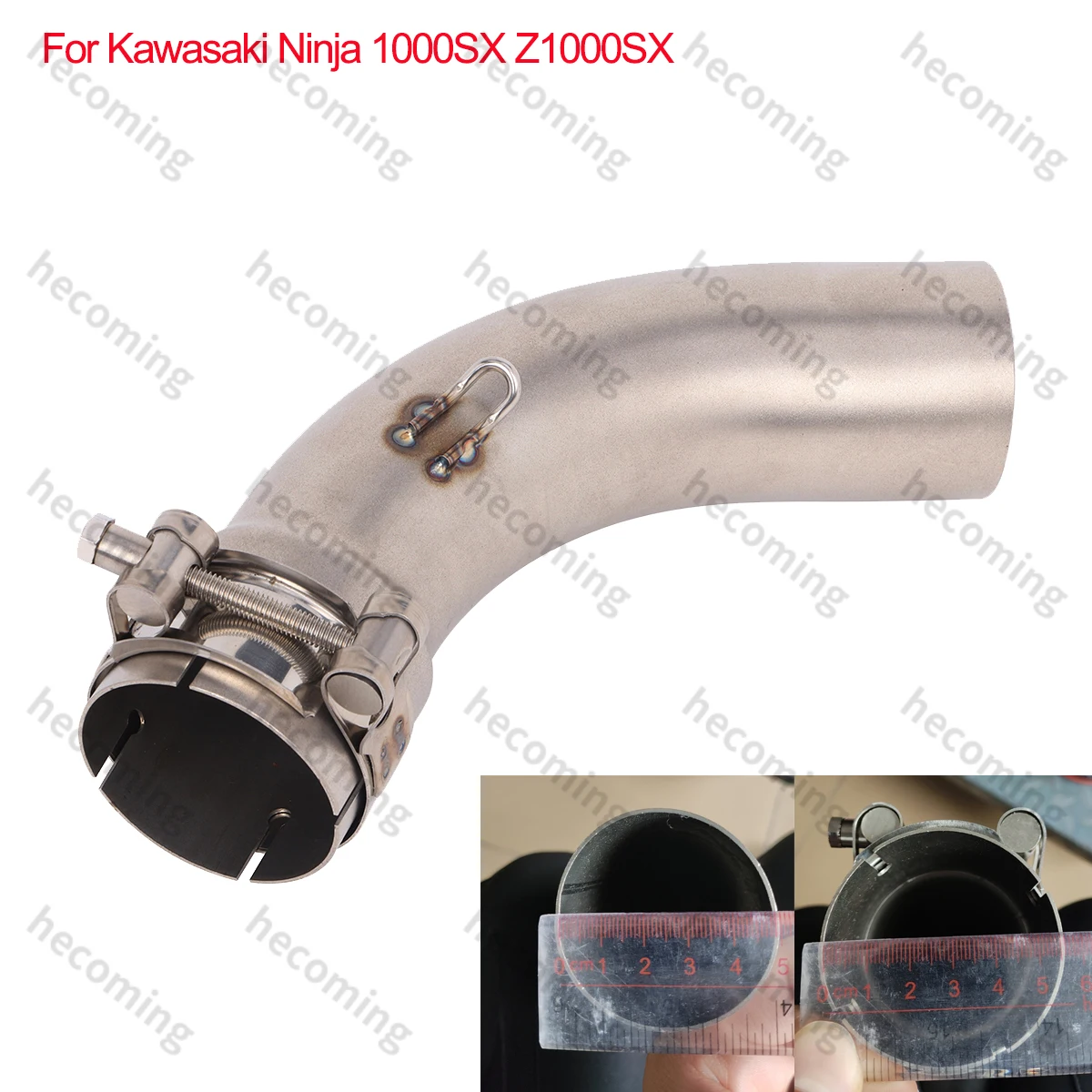 

Escape Z1000SX выхлопная труба без шнуровки для Kawasaki Ninja 1000SX Z1000SX 2021-2024, глушитель для мотоцикла, выхлопная труба 51 мм, среднее звено