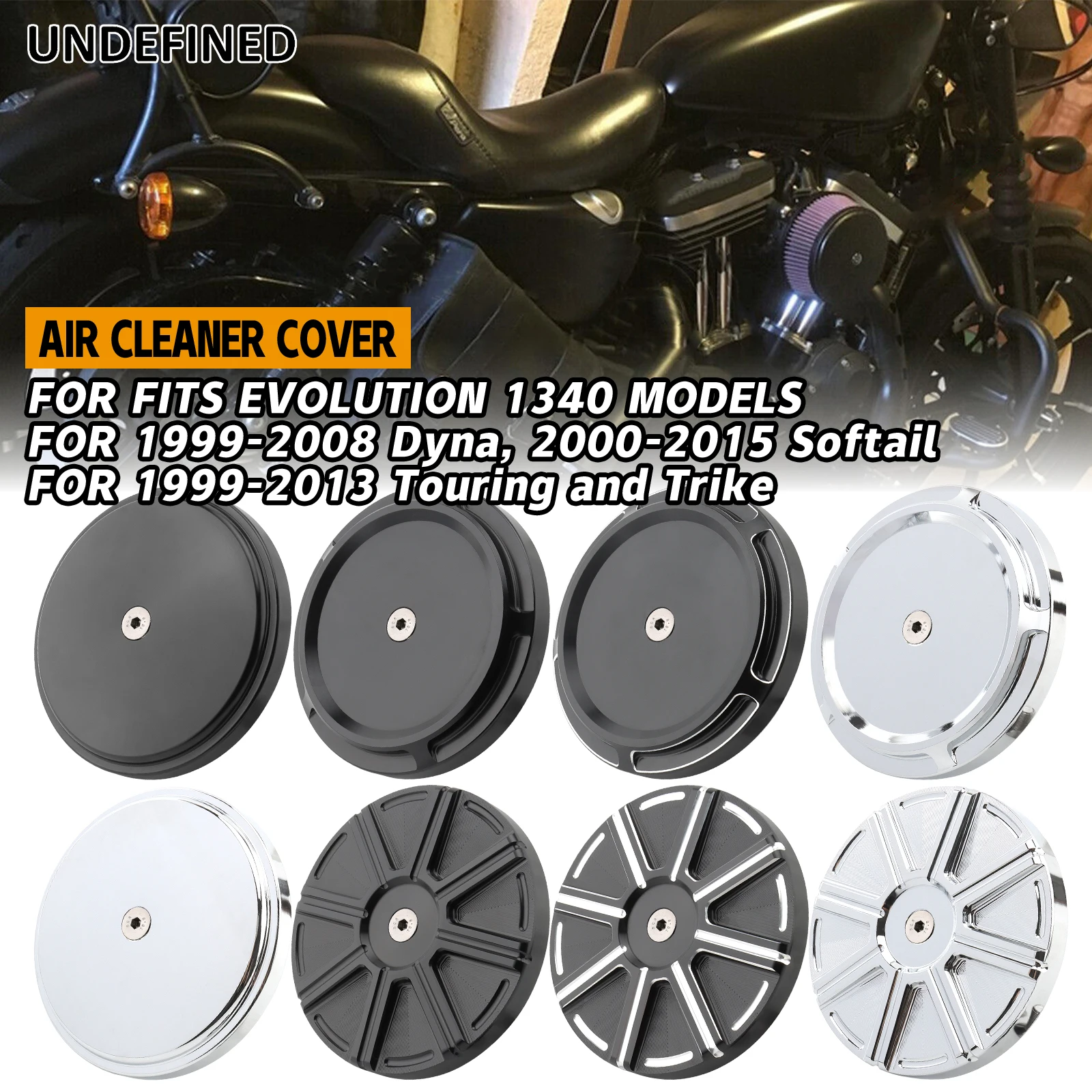 Крышка фильтра воздушного очистителя мотоцикла, хромированная крышка фильтра для Harley Touring Dyna Heritage Softail Sportster XL Iron 883 Sucker Stage