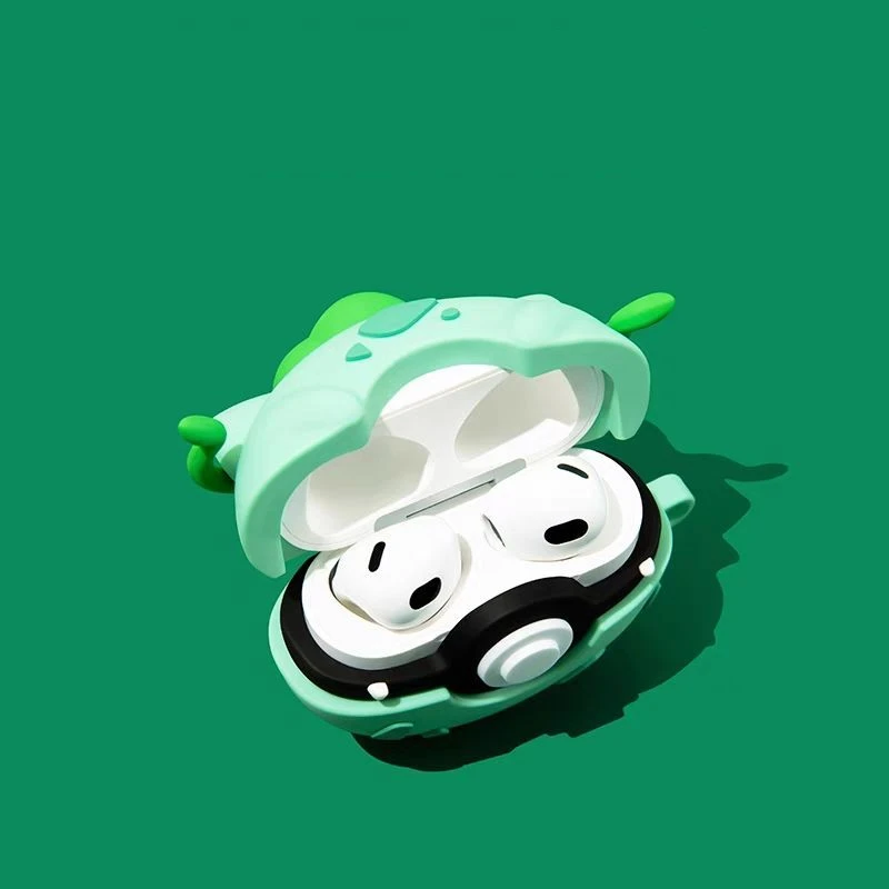 Pokemon custodia per Apple AirPods 1 2 3 Airpod Pro 3D stile Bulbasaur 4