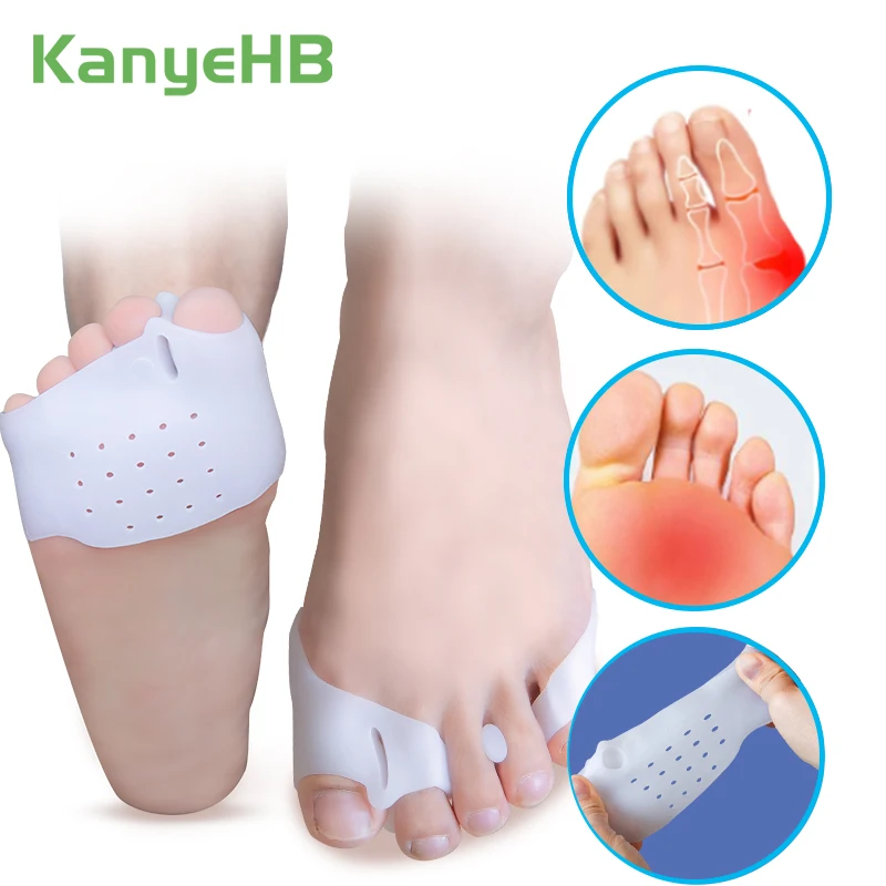 

2pcs=1pair Toe Corrector Hallus Valgus Treatment Toe Separator Sole Pain Relief Bone Malformation Orthotics Foot Care Tools H078