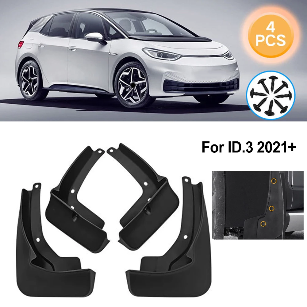 

Mud Flaps For Volkswagen ID.3 2021 For VW ID3 ID 3 Wheel Fender Splash Flap Wheel Arch Pads Front Rear Mudguards Car Accessories