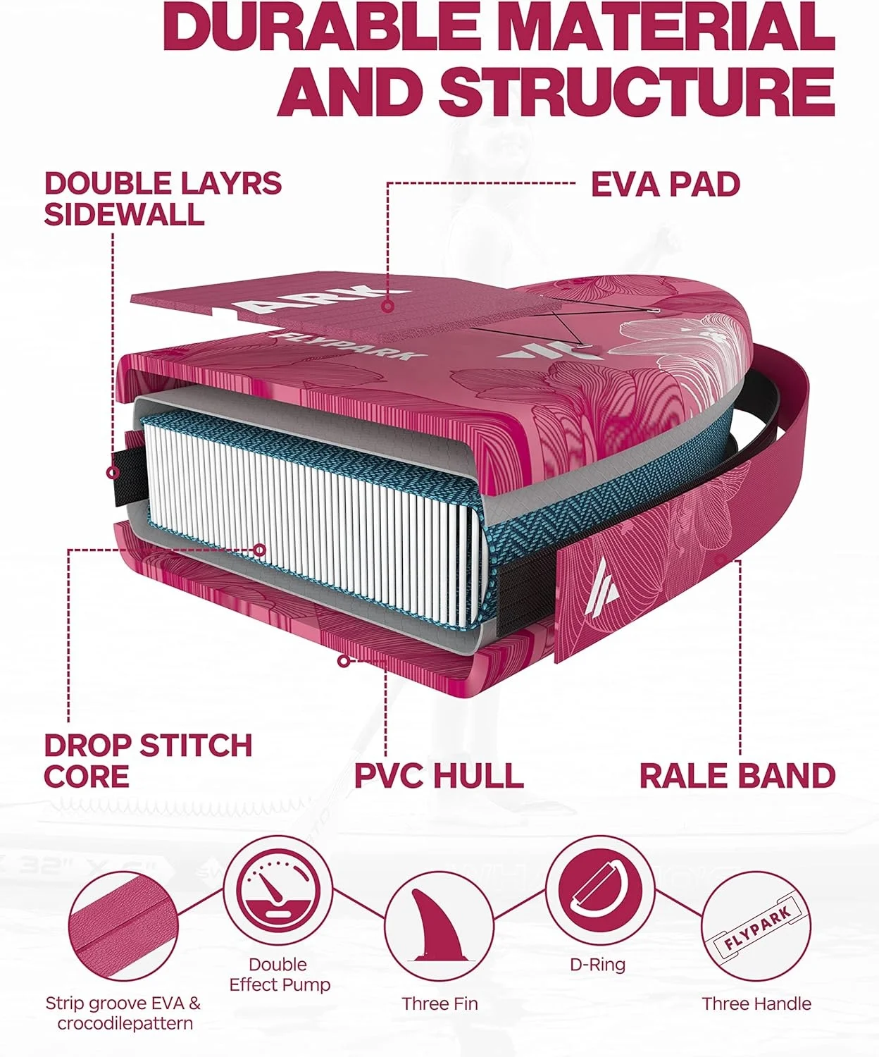 11-футовая розовая надувная доска для серфинга SUP приятная домашних животных