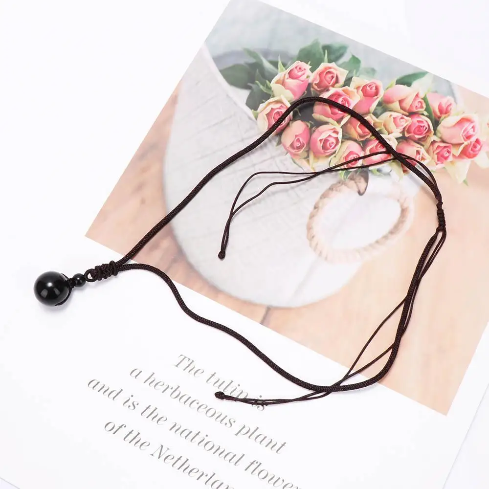 Ювелирные изделия из каменной веревки A +++ натуральные бусины черный верх