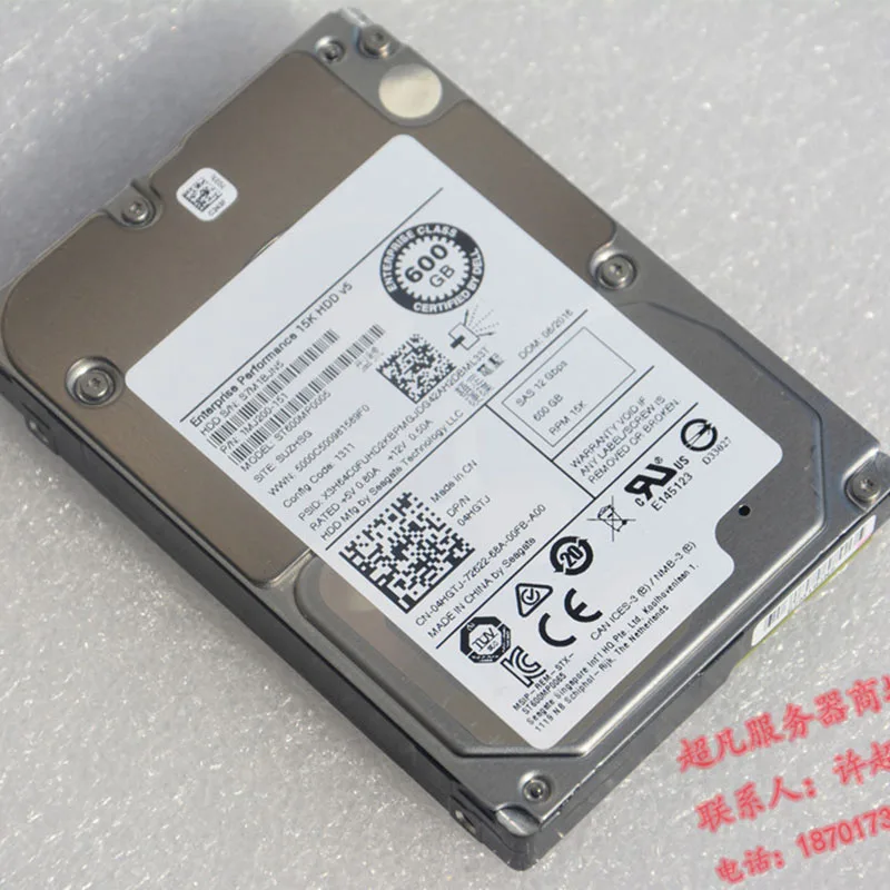 

100%New In box 3 year warranty ST600MP0005 600G 2.5inch 15K 12GB SAS Need more angles photos, please contact me