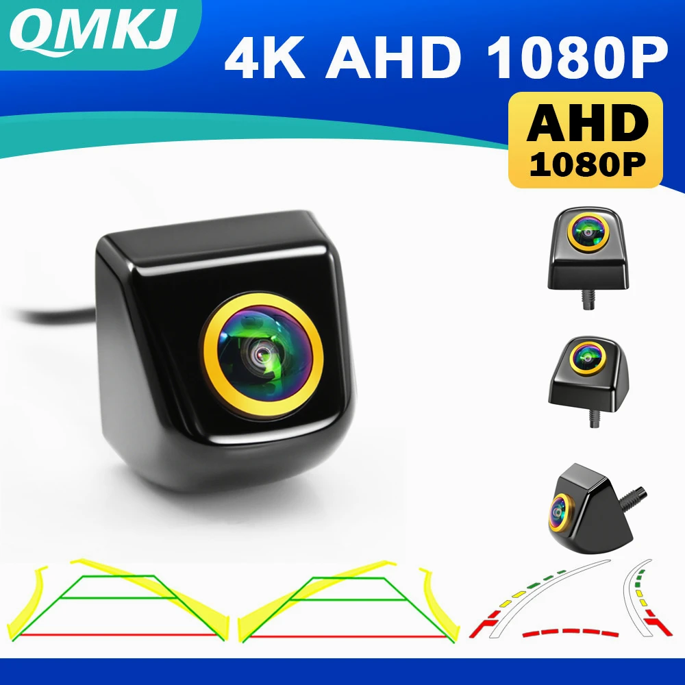 

AHD 1080P автомобильный радиоприемник динамическая траектория камера заднего вида движущаяся линия парковки обратный резервный трек для Android стерео монитор