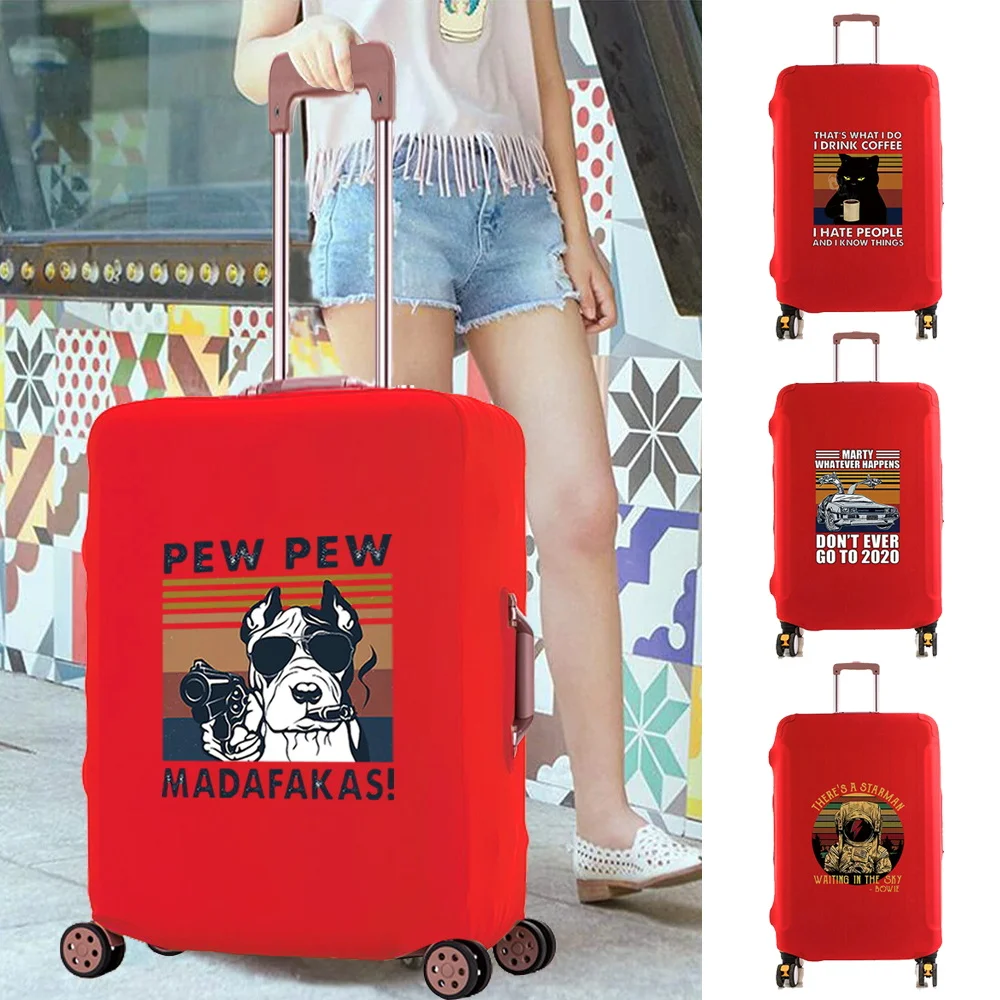 

Luggage Case Elasticity Thicken Suitcase Cover Pew Print Trolley Protective Cases Apply To 18-28 Inch Travel Accessory Covers