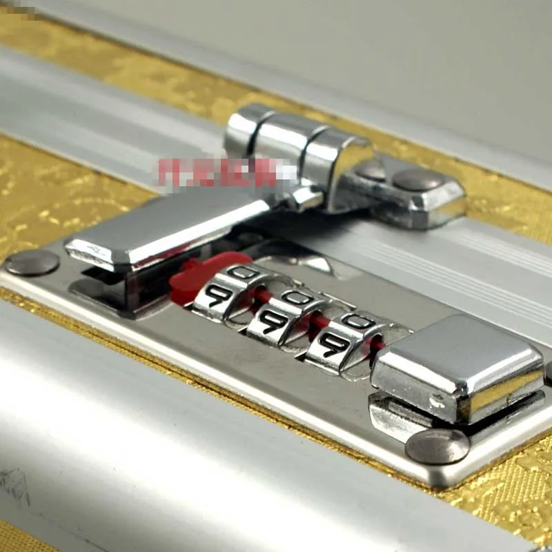 Aluminum Alloy Password Suitcase  Jewelry Box Storage Organizer Case Metal Luxury Multi Layer Jewelry Storage Box Case Gift