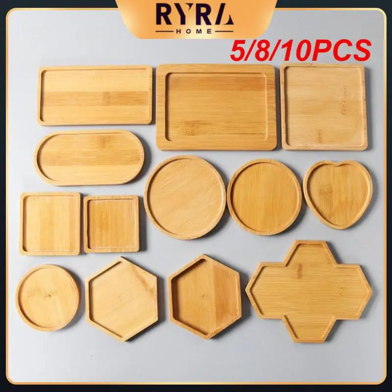 

5/8/10PCS Non Slip Candles Tray Household Storage Tray Countertop Jewelry Storage Tray Round Kitchen Accessories Square Coaster