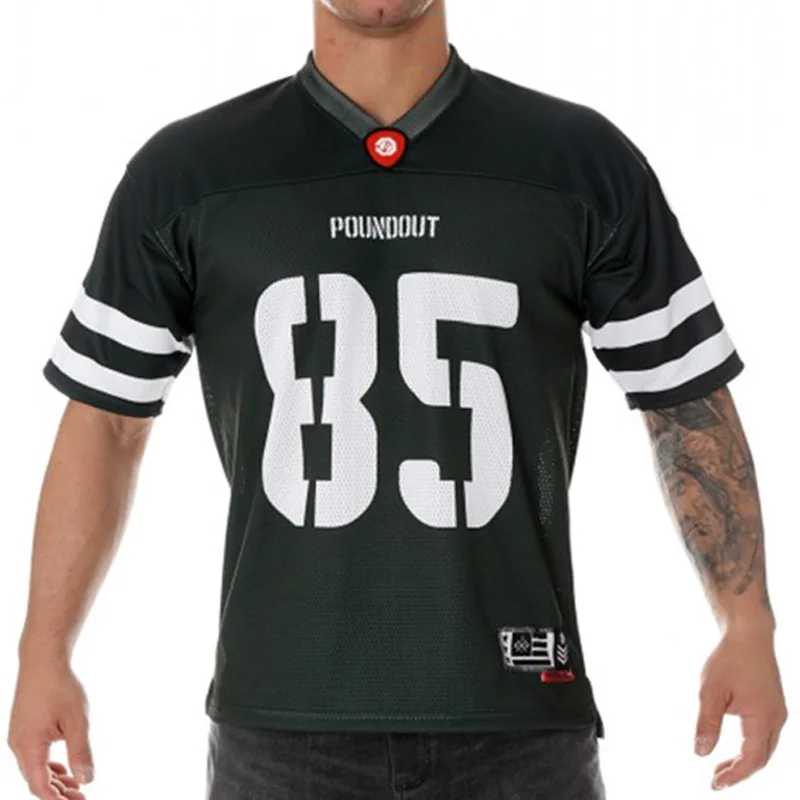 Summer Printing Fitness T-shirt Men Loose V-neck Mesh Short-sleeved Outdoor Training Basketball Clothes Quick-drying Clothes