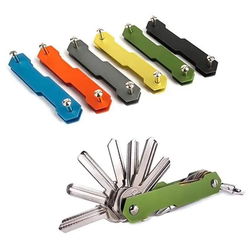 

Key Organizer Holder Aluminum Keychain Pouch Bag Compact Key Clip Bag Case