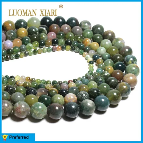 Бусины из агата LUOMAN XIARI 3-12 мм