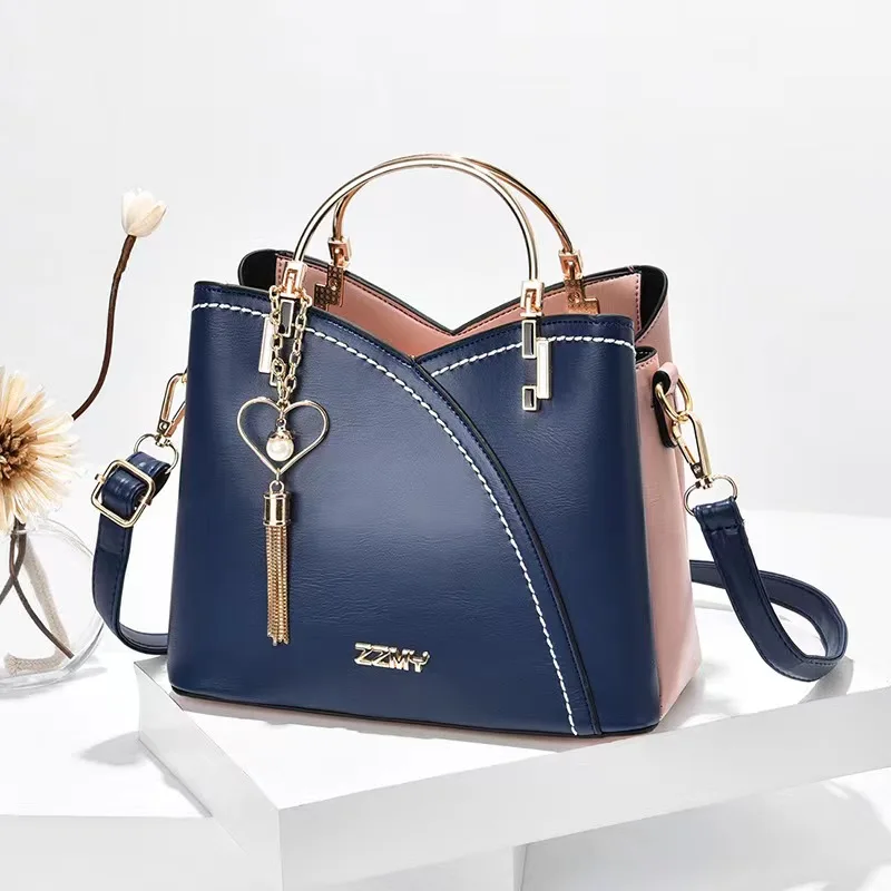 Women's bag 2023 spring new fashion handbag Korean version contrast fashion shoulder messenger bag