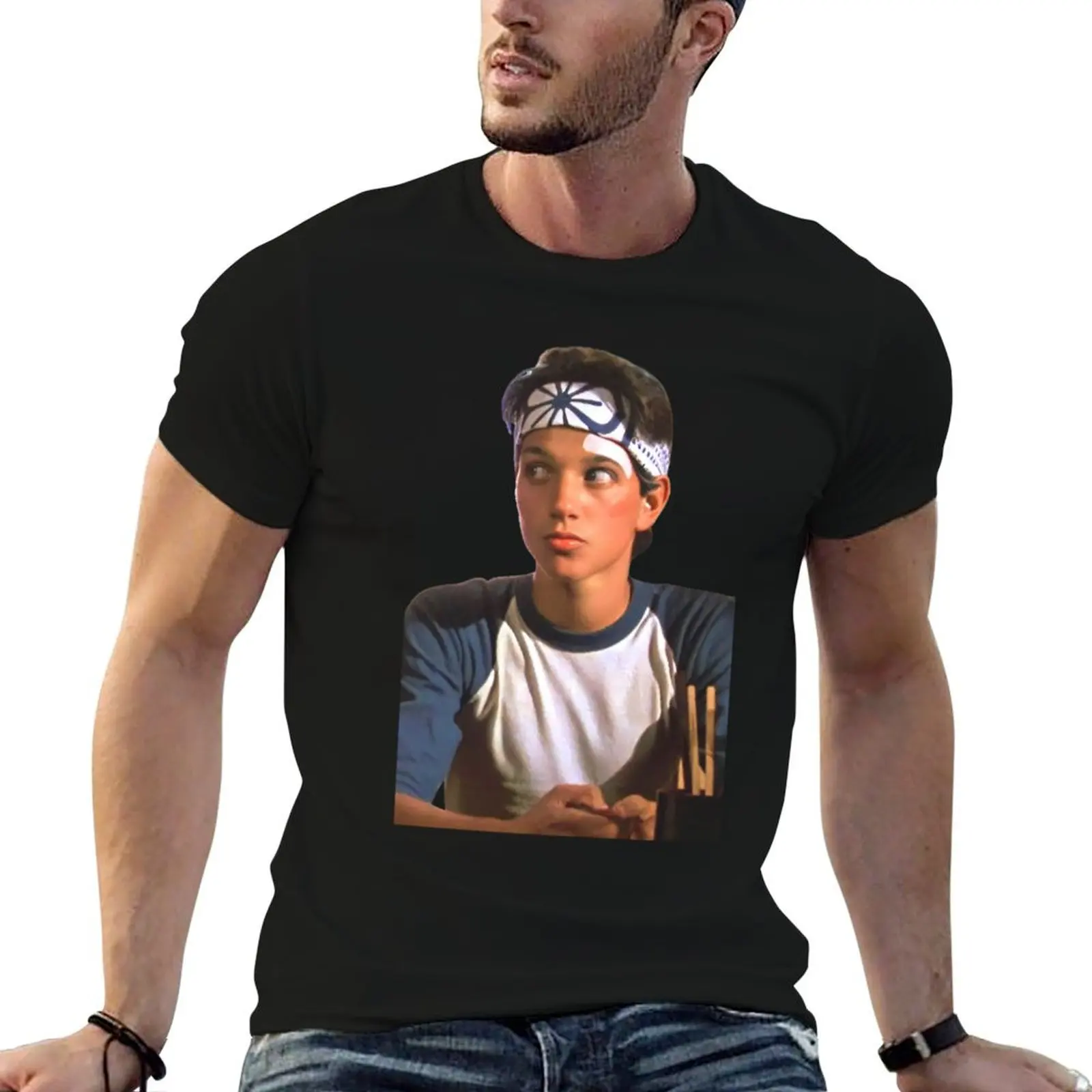 Daniel Larusso Sideye \t Fitted T-Shirt спортивные фанаты простые летние топы аниме футболки