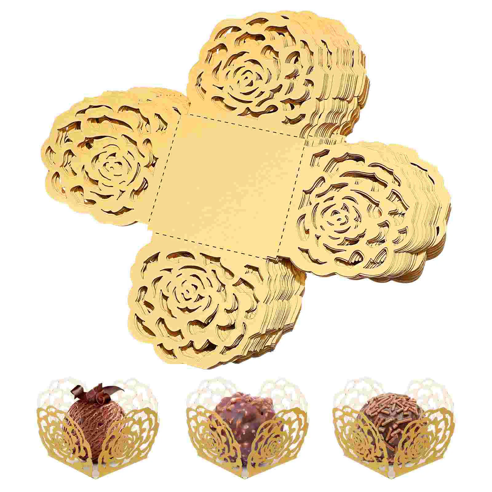

50 Pcs Snacks Wrappers Two Groovy Party Decorations Candy Chocolate Cupcake Liners Dessert Cups Mini Chocolates