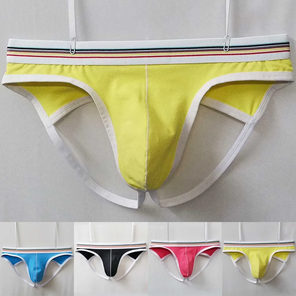 

Стринги Jockstrap мужские, пикантное нижнее белье для геев, хлопковые открытые Трусы-стринги