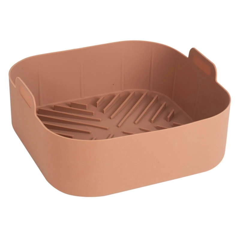 

Reusable Airfryer Silicone Basket Oven Baking Tray Fried Pizza Chicken Basket Easy To Clean Air Fryer Liner