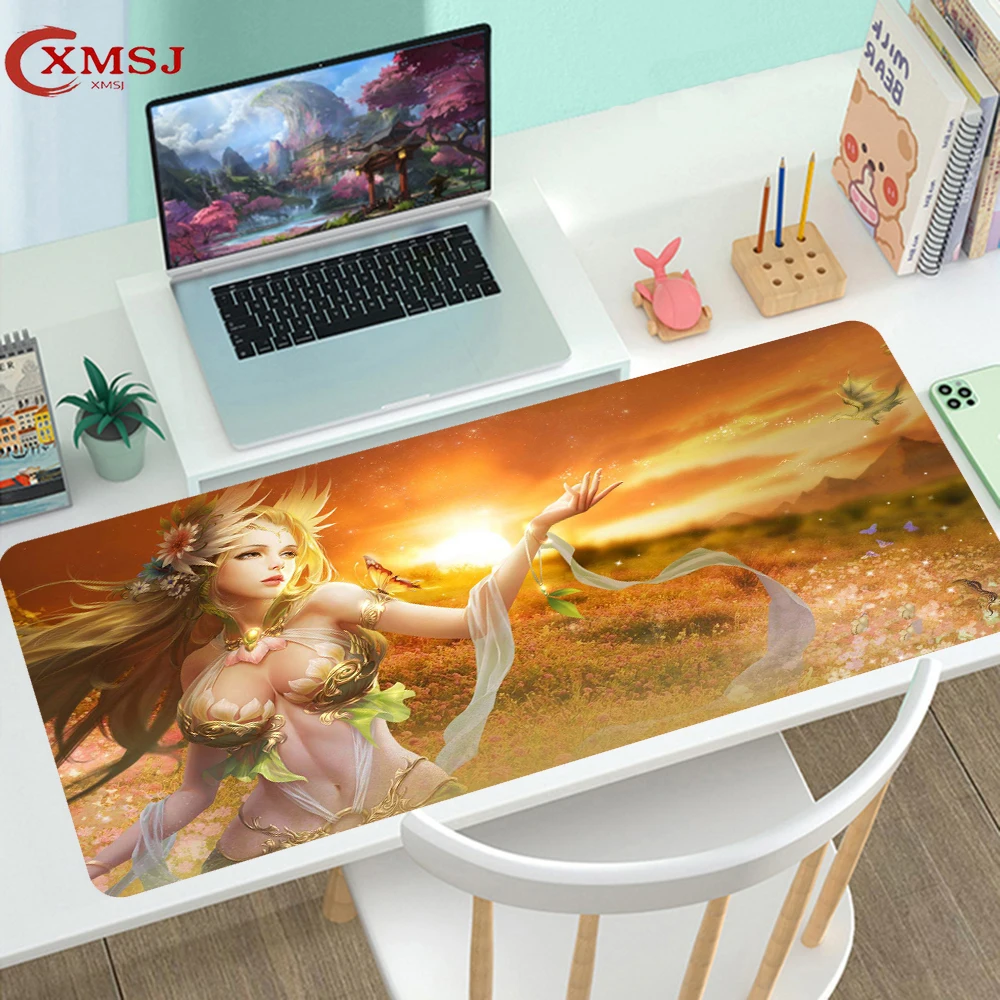 

Angel Arts Alliance Custom Mouse Pad Cute Xxl Gaming Mouse Pad Anime PC Gamer Rug Large Table Pad Accessories 900x400 Xl Pad Rug