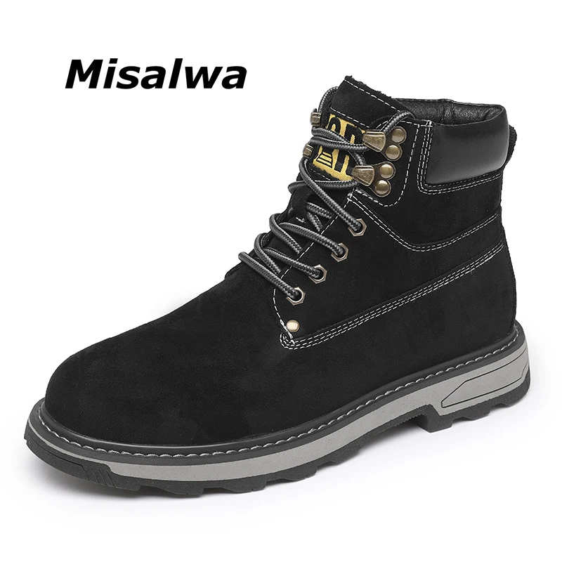 

Misalwa Outdoor New Work Boots Men Western Casual Tooling Men Boots Yellow Tide Botas Men Combat Shoes