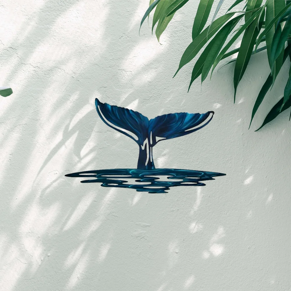 Металлическое Украшение На Стену Серии Ocean - Подвеска С Хвостом Кита Домашний