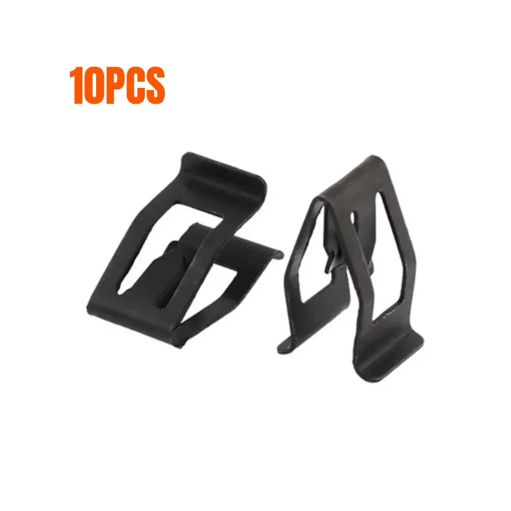 

10 шт., авто передняя консоль, отделка приборной панели, аксессуары для интерьера, автомобильная заклепка, крепежный зажим, металлический фиксатор, черные универсальные детали