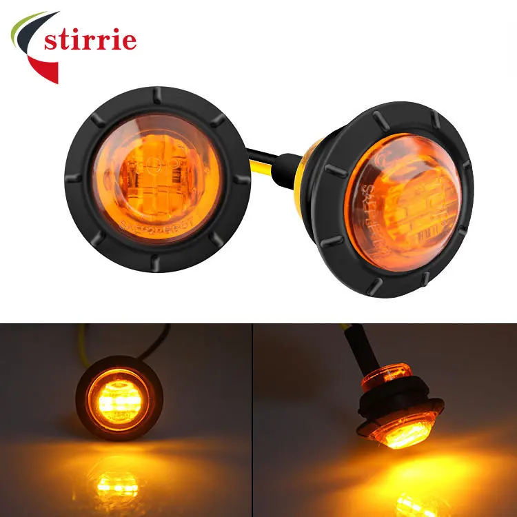 

Светодиодный ные фары для автомобиля, 3/4 дюйма, боковые фонари для грузовика, светодиодные сигнальные огни для грузовика, боковые огни для а...