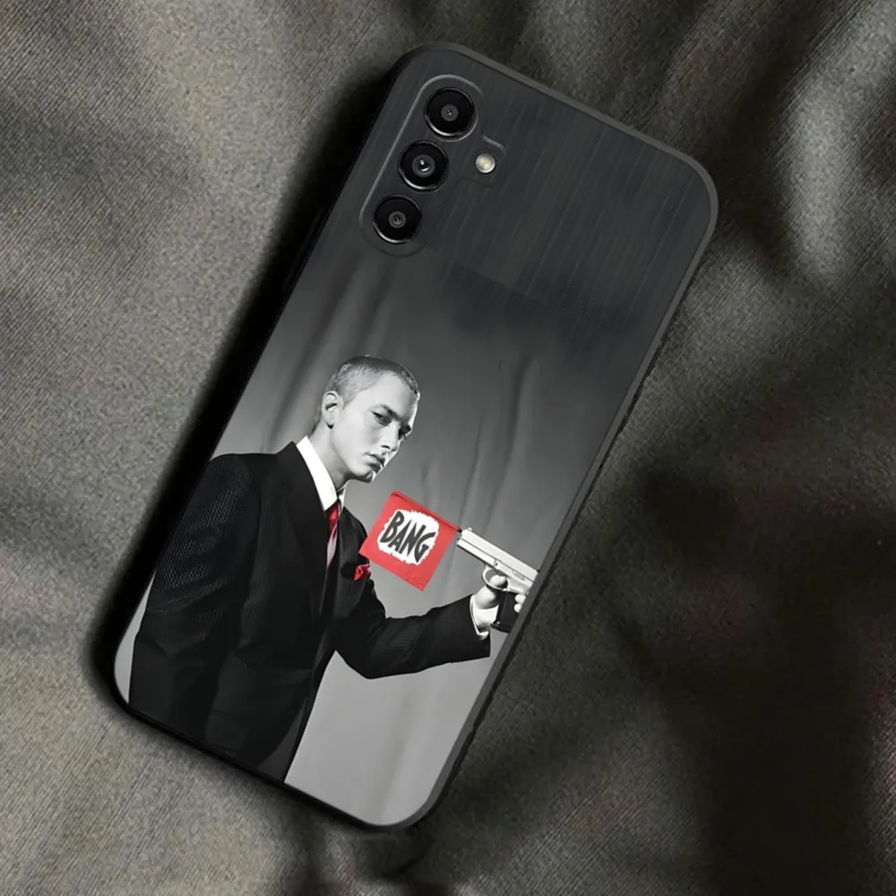 Чехол для телефона E-Eminem Rapper Rap God Samsung Galaxy A13 A21s A22 A31 A32 A52 A53 A71 A80 A91 мягкий черный