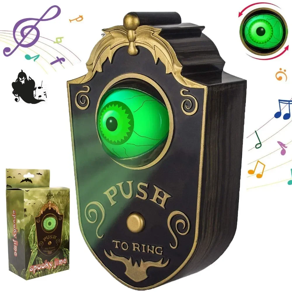 

Halloween Decoration LED One-eyed Doorbell Hanging Light-emitting Sound Eyeball Doorbell Halloween Home Decoration Horror Props