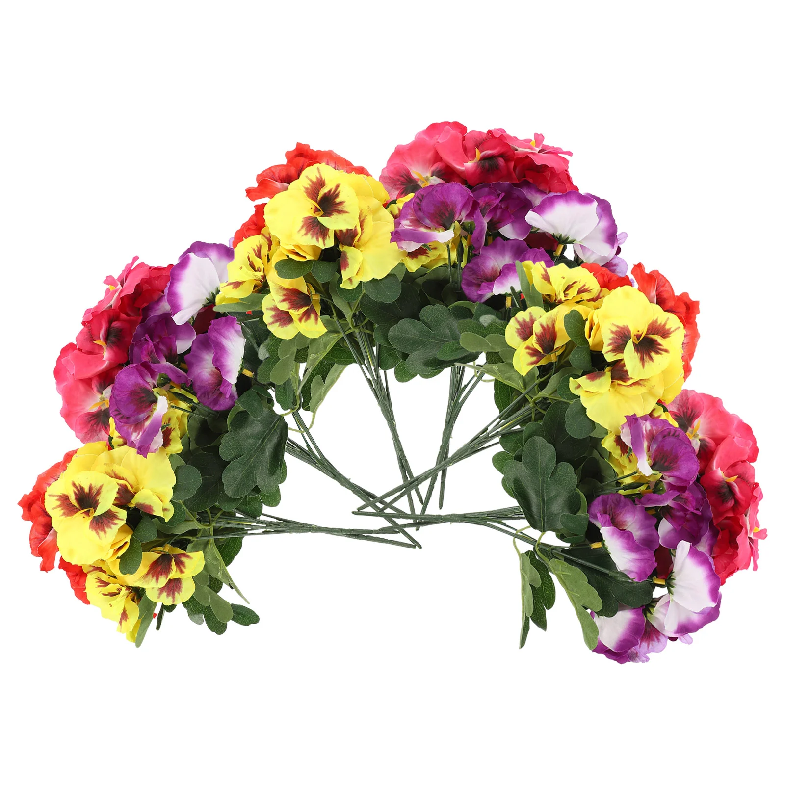 

Flower Flowers Artificial Wedding Bouquet Faux Fake Pansies Silk Bunches Bouquets Floral Shrubsarrangement Realisticbush