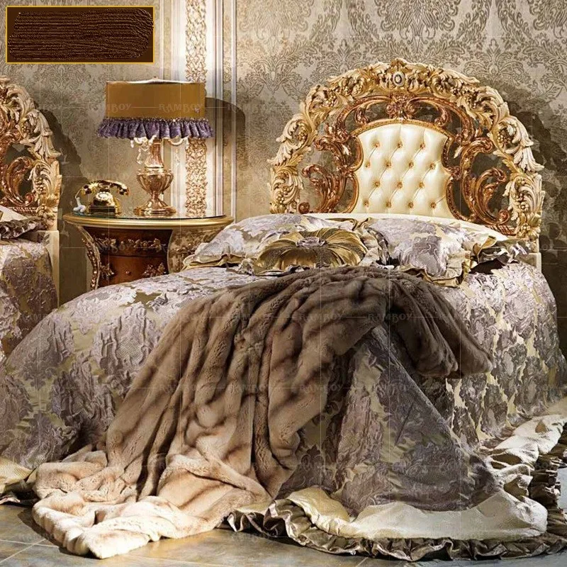 

Роскошная Детская кровать в европейском стиле на заказ, кровать принцессы из цельной древесины, Резная Кровать для спальни, кровать для мальчика, французская мебель, кожаная кровать