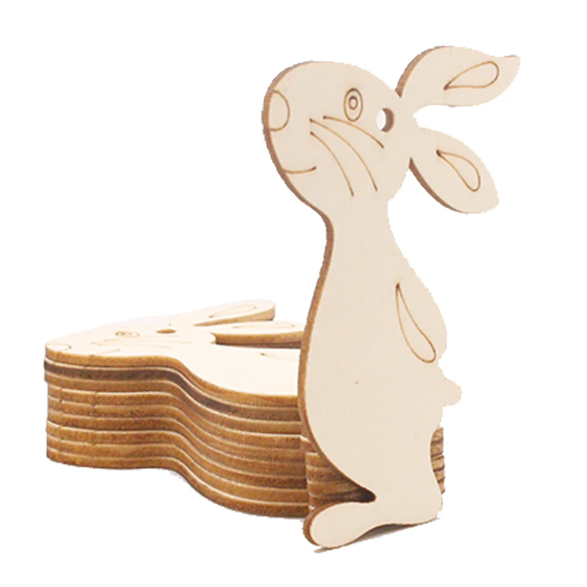 

Easter Rabbit Hanging Wooden Bunny Crafts Cutout Wood Diy Ornaments Cutouts Tags Ornament Shaped Slice Unfinished Tree Gift