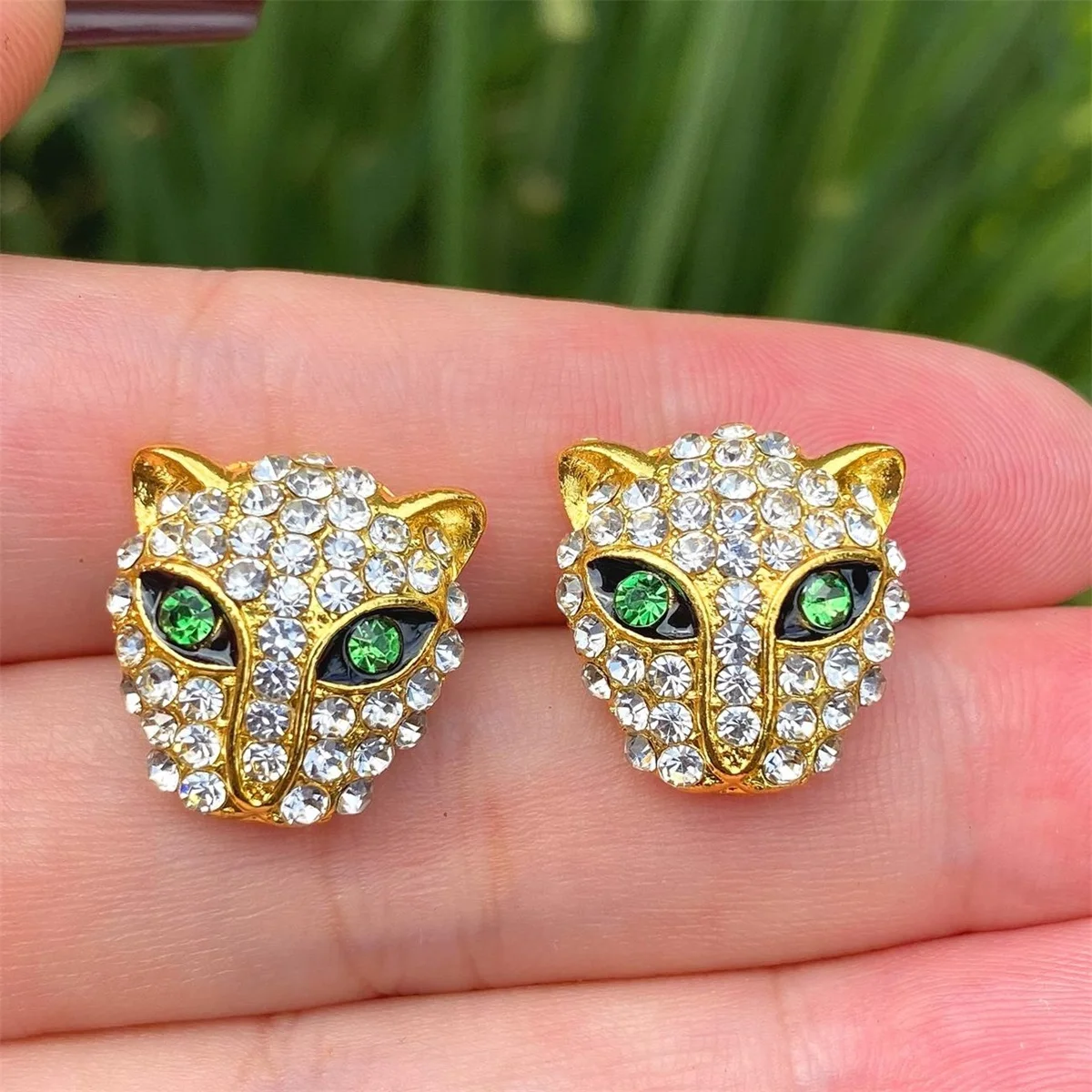 

Роскошные серьги ANGLANG для мужчин и женщин, пантера, модные серьги золотого цвета с кубическим цирконием, уличные украшения для вечевечерние,...