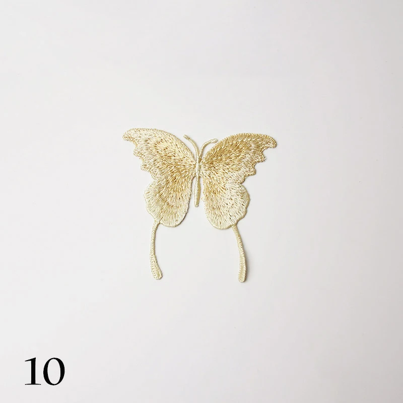 3 шт./компл. вышитые нашивки с бабочками для одежды наклейки вышивкой маленькими