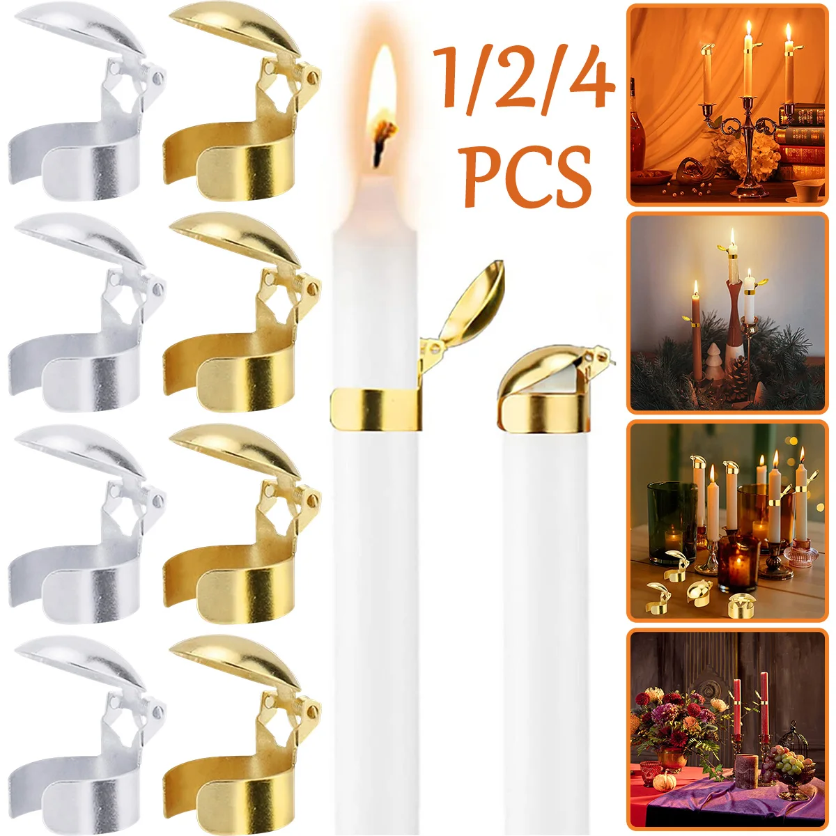 1/2/4Pcs Candle Snuffer Automatic Fire Extinguishing Candle 