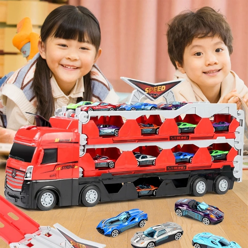 

Transport Car Carriers Truck Toy with 16/24 Alloy Car Gift for Boys and Girls