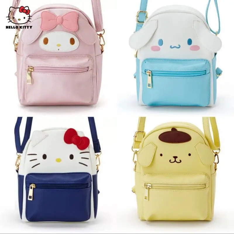 

Kawaii Sanrio плюшевые Hello Kittys My Melody Kuromi мультфильм Pu Многофункциональный рюкзак милая девочка скошенная сумка Детский подарок
