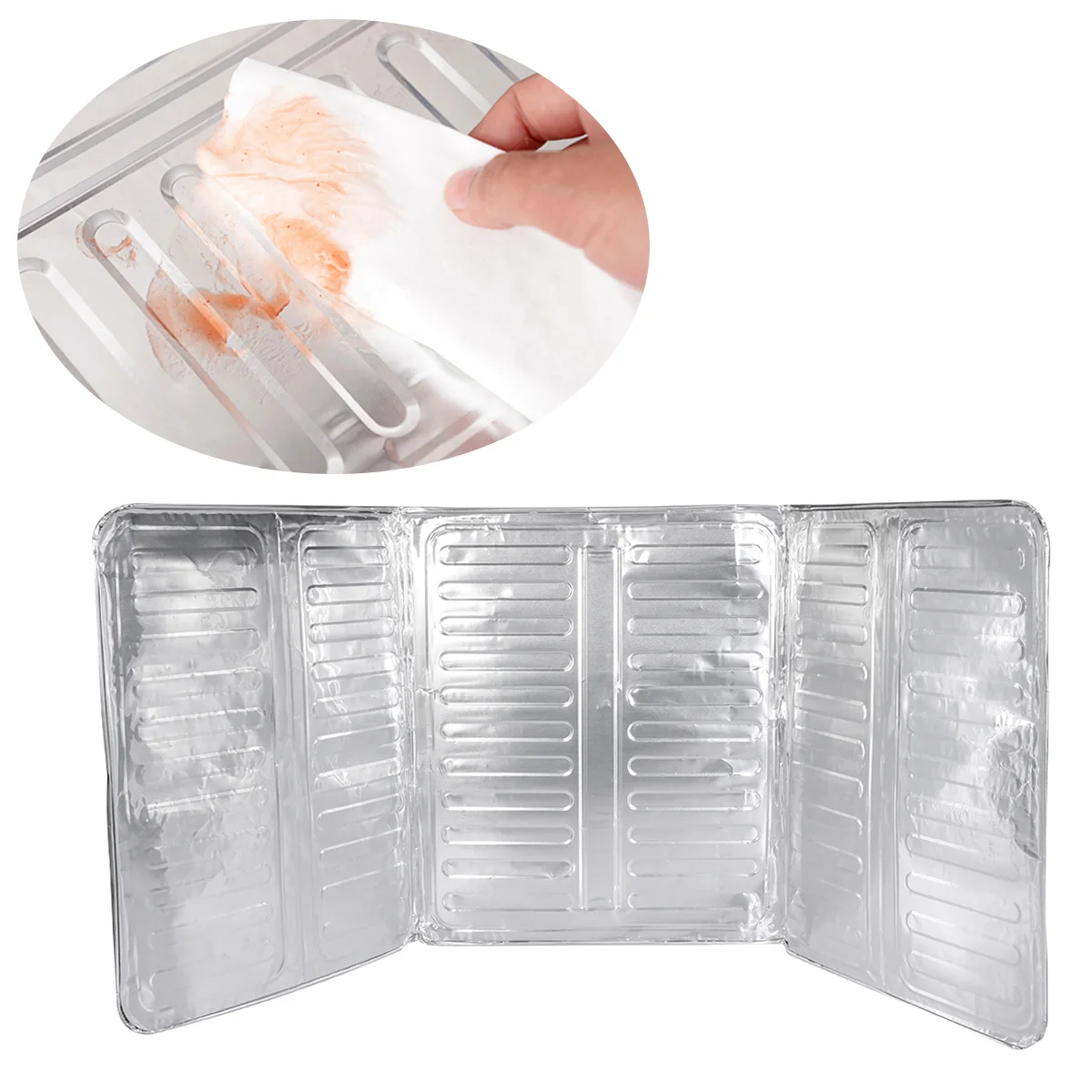 

Oil Guard Oil Aluminum Foil Gas Stove Oil Splatter Screen Guard Shield Peotector Kitchen Tool