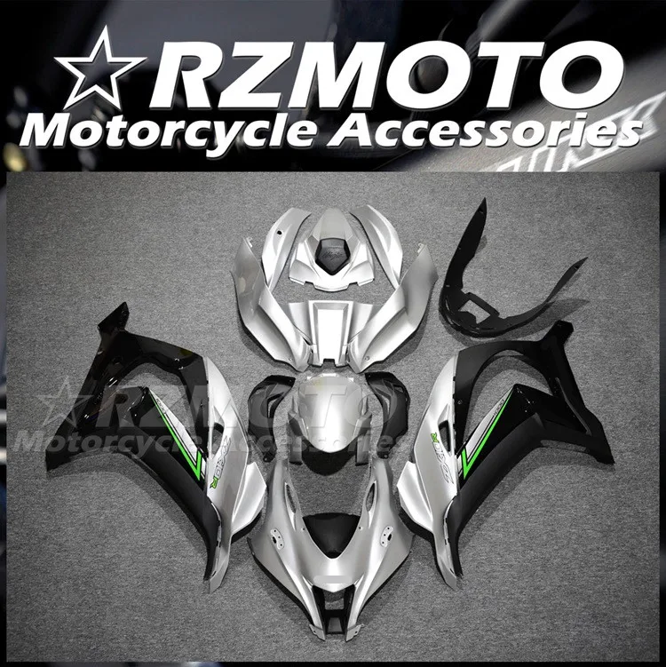 

Injection Mold New ABS Fairings Kit Fit for Kawasaki Ninja ZX-10R ZX10R 2016 2017 2018 2019 117 18 19 Bodywork Set black silver